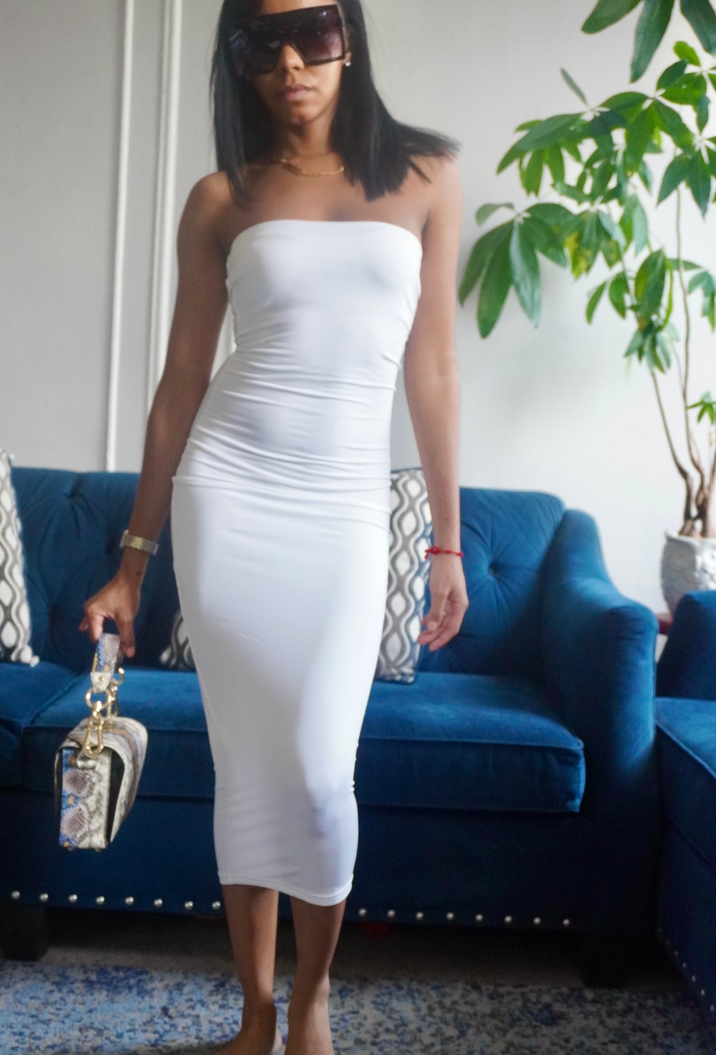 Solid Tube Maxi Dress
