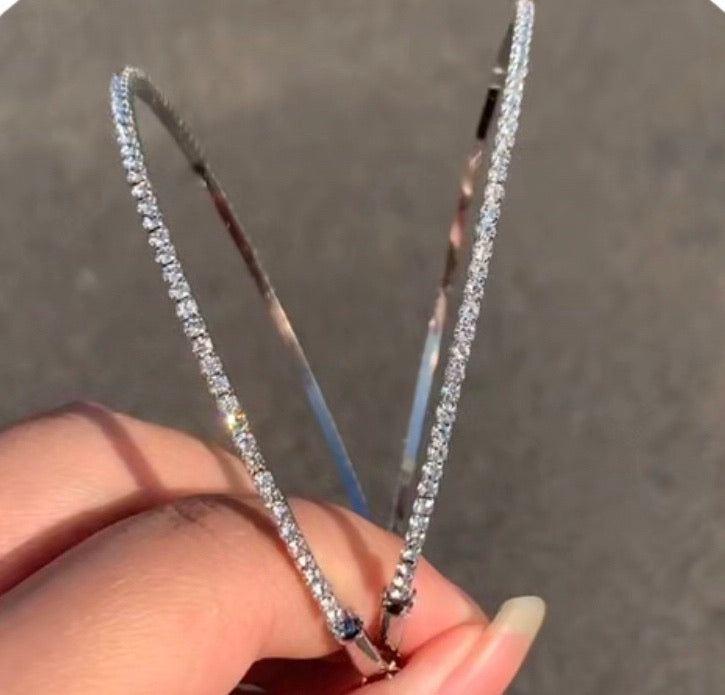 Hoops Rhinestone Earrings