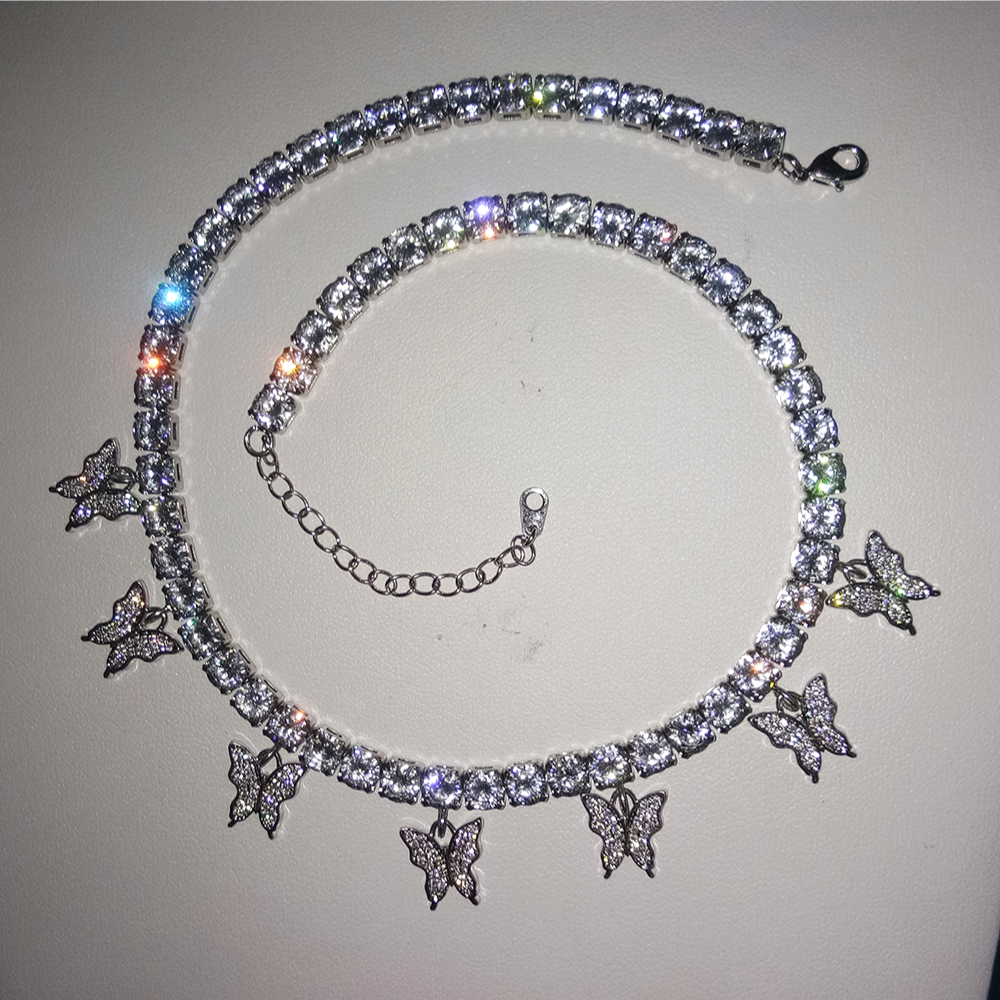 Butterfly choker necklace