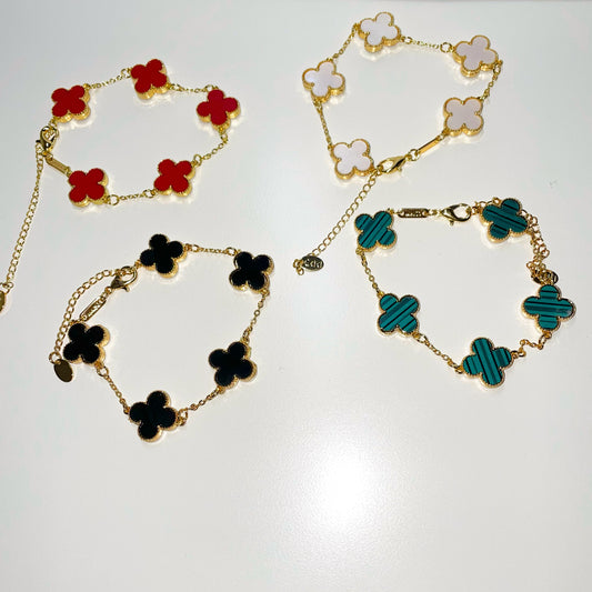 4 Lucky Clovers Bracelet set