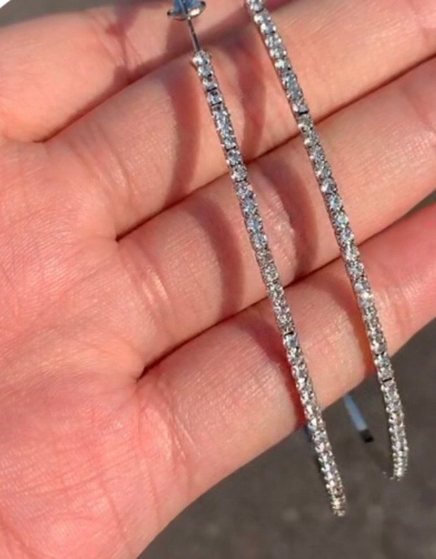 Hoops Rhinestone Earrings