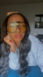 Oversized Yellow tinted Sunglasses