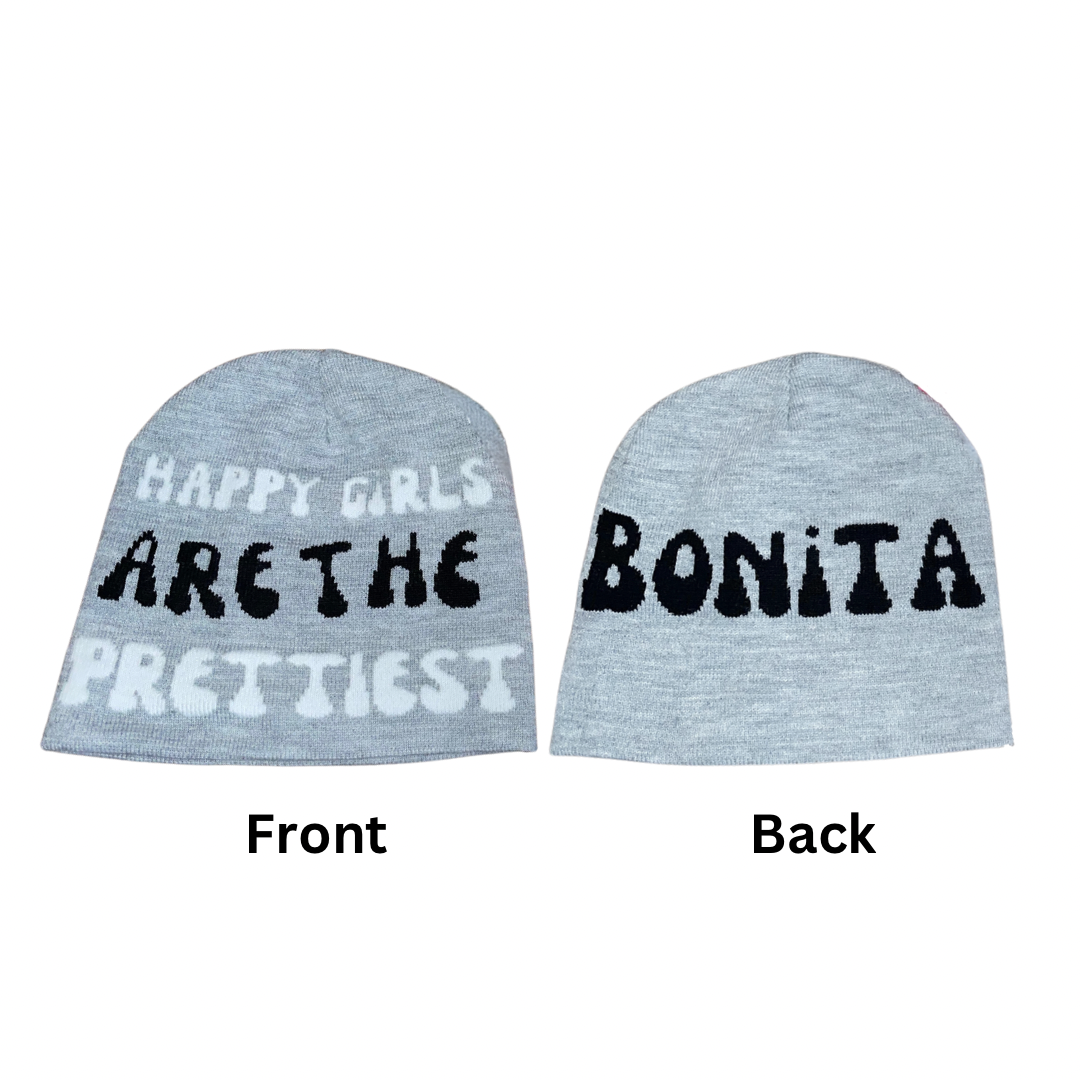 Happy Girls are the Prettiest beanie hat