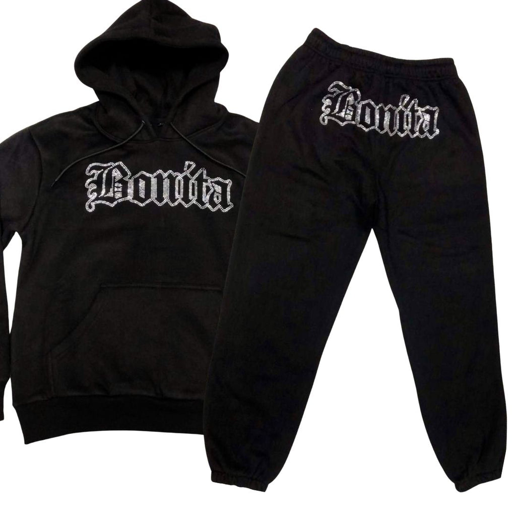 Bonita Rhinestone Sweatsuit Set