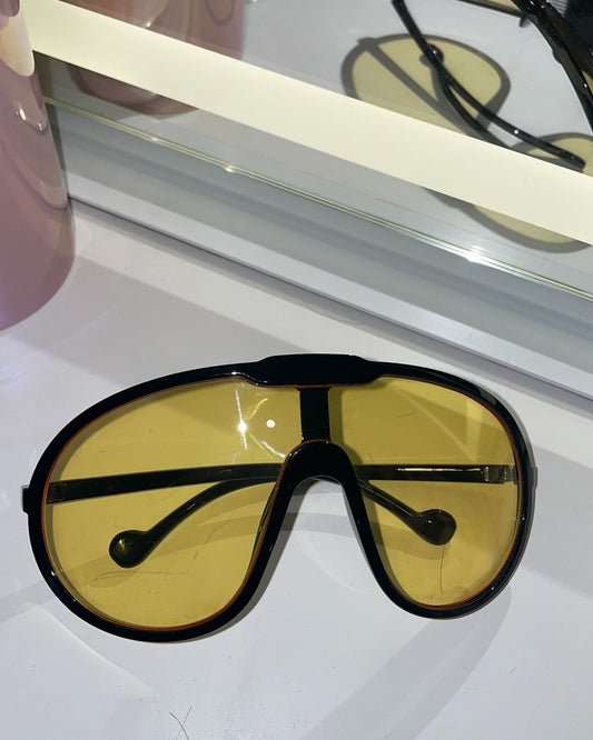 Oversized Yellow tinted Sunglasses
