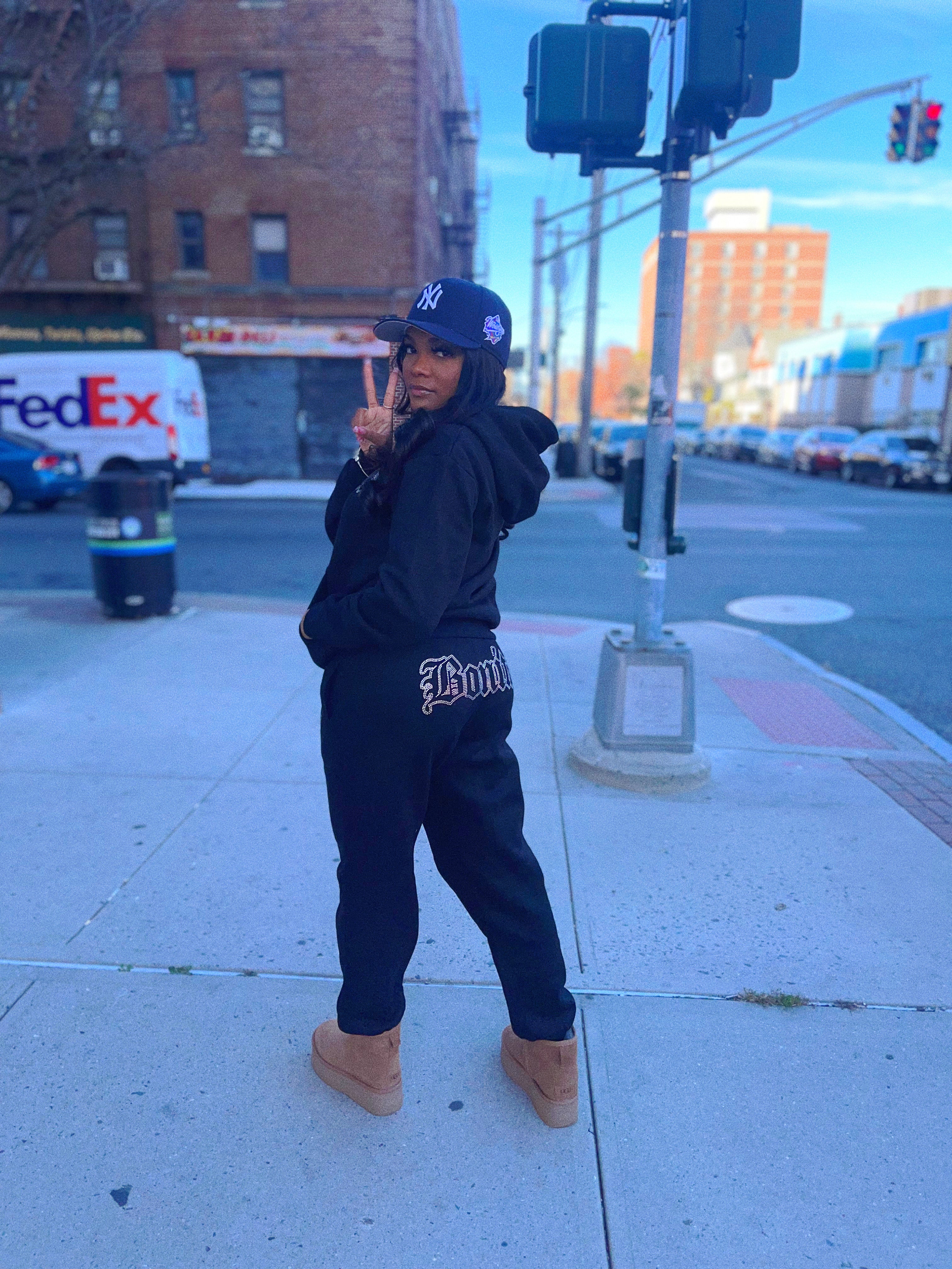 Bonita Rhinestone Sweatsuit Set