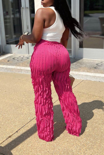 Pink Ruffles Long Pant
