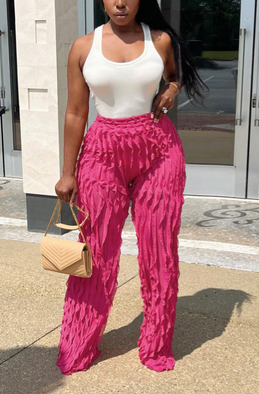 Pink Ruffles Long Pant