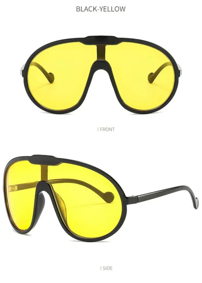 Oversized Yellow tinted Sunglasses