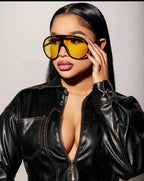 Oversized Yellow tinted Sunglasses