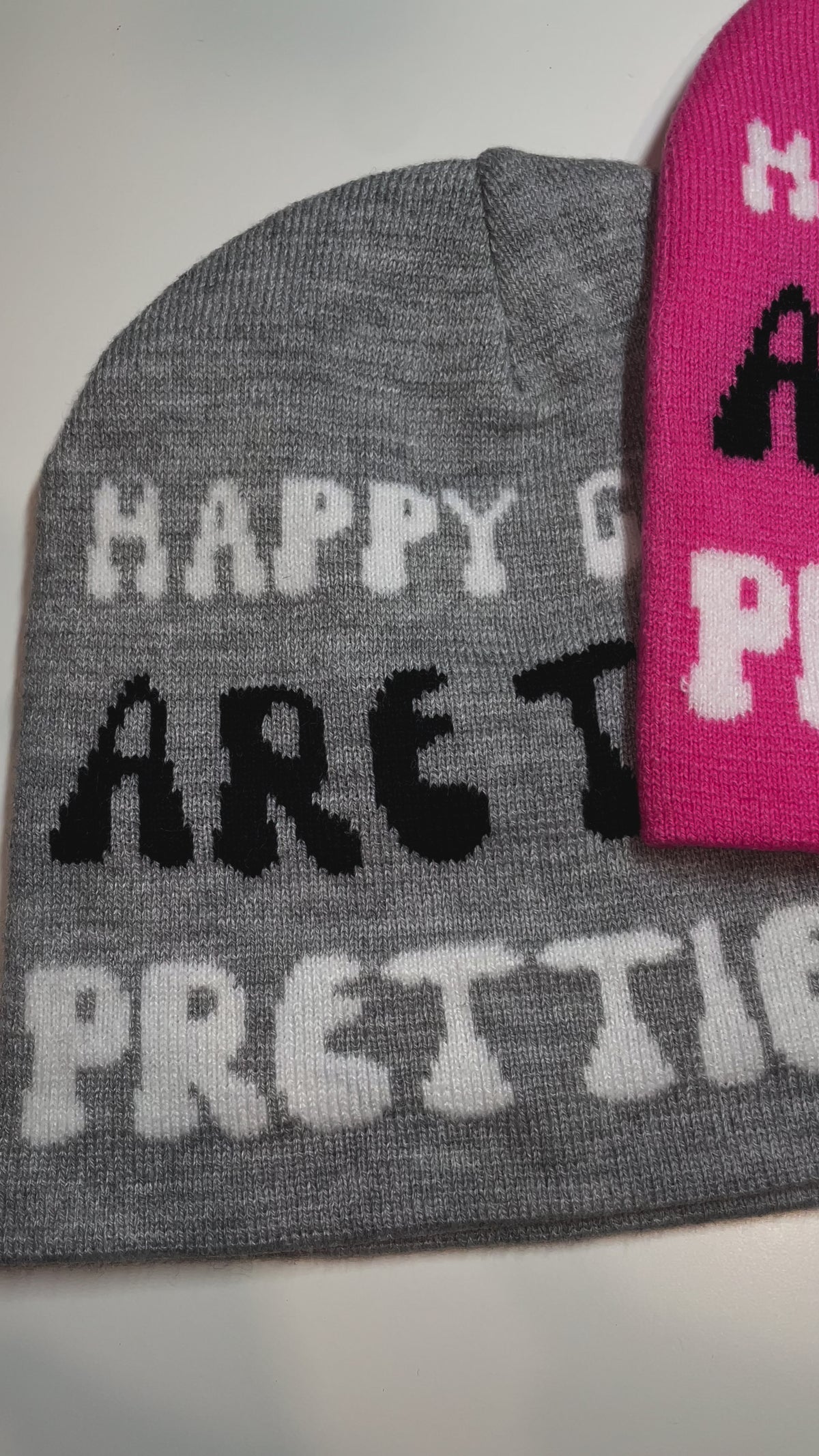 Happy Girls are the Prettiest beanie hat