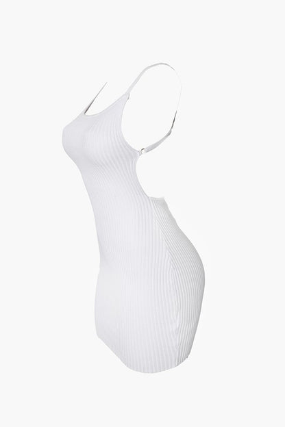 Ribbed Open Back Mini Dress