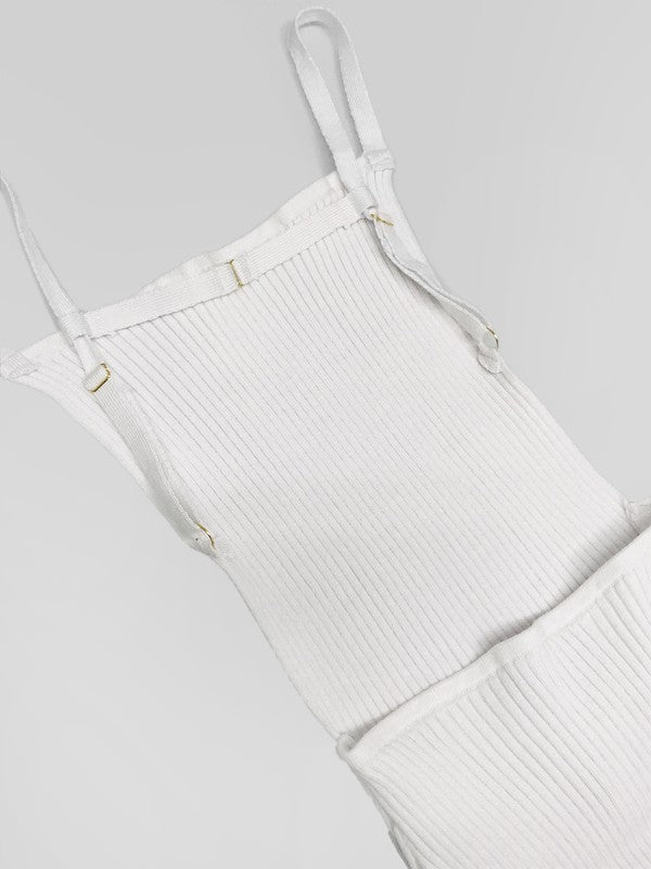 Ribbed Open Back Mini Dress