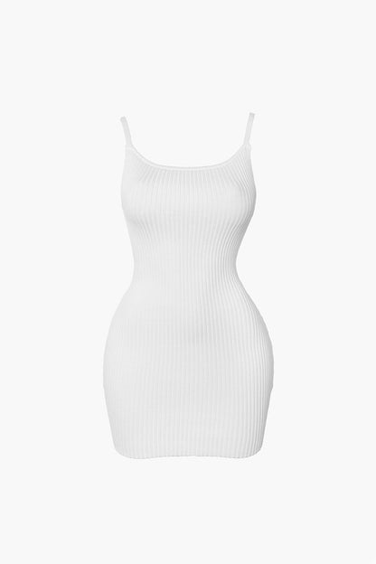 Ribbed Open Back Mini Dress
