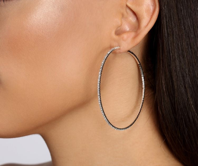 Hoops Rhinestone Earrings