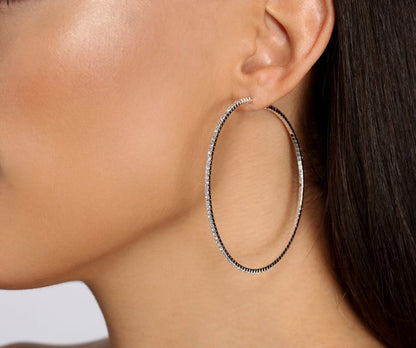 Hoops Rhinestone Earrings