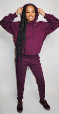 Plum Hoodie Sweatsuit Set