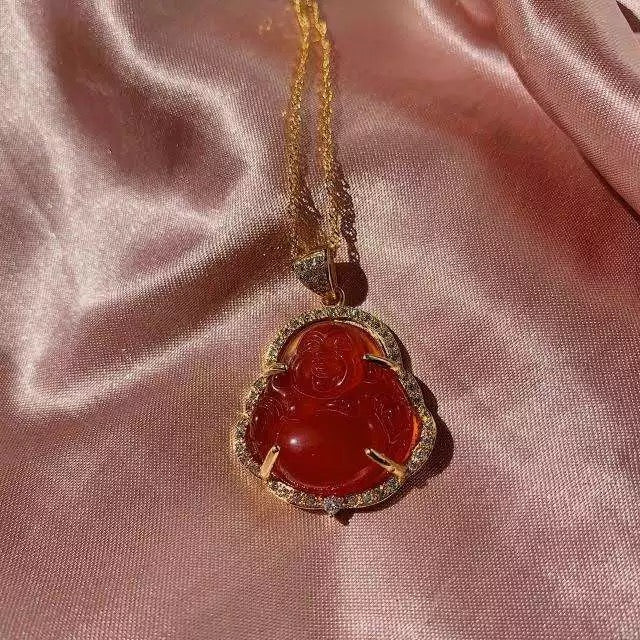 Jumbo Jade Buddha Necklace