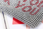 Thank You rhinestones clutch bag