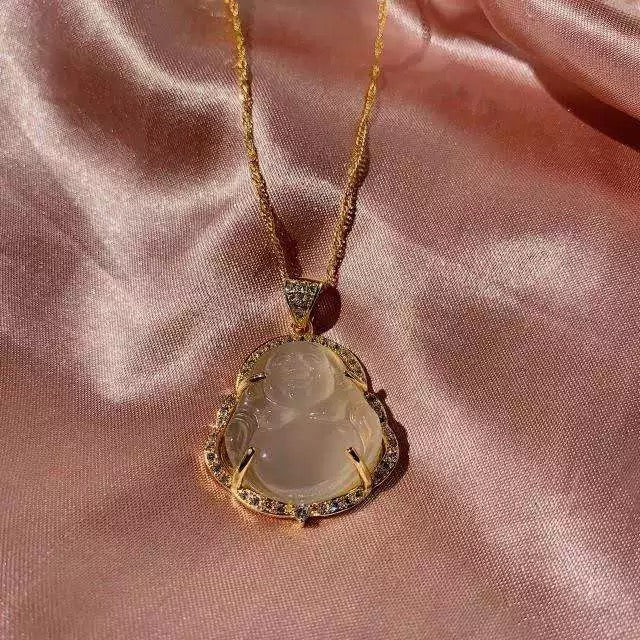 Jumbo Jade Buddha Necklace