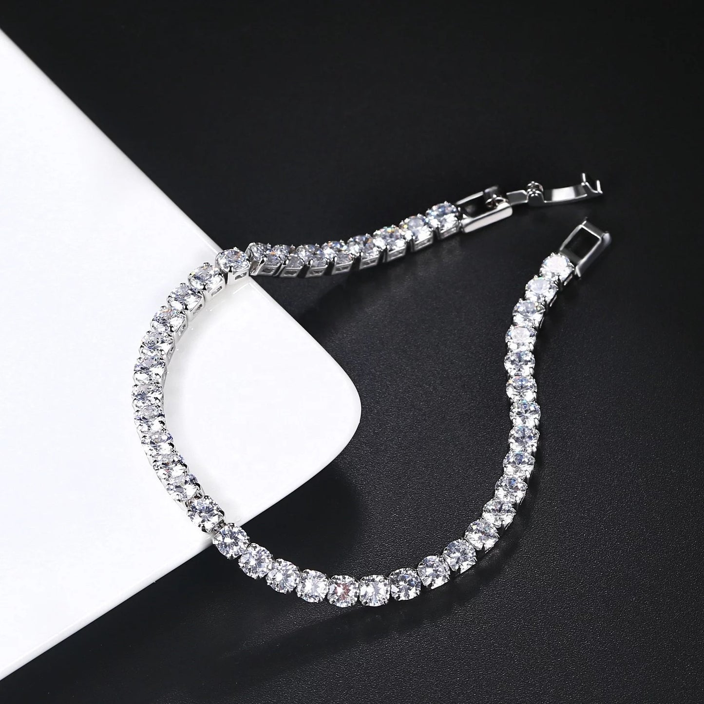 Iced tennis bracelet