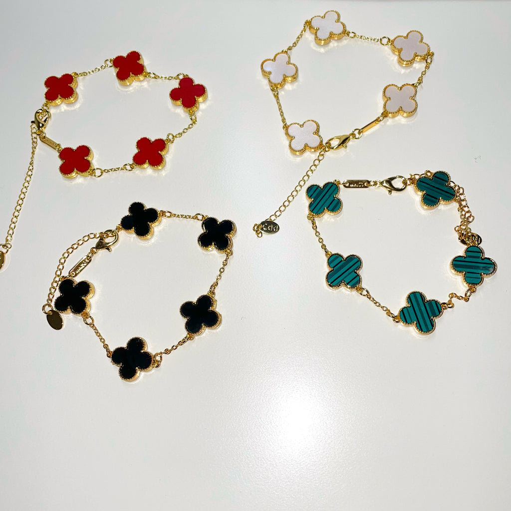 4 Lucky Clovers Bracelet set