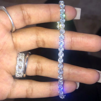 Iced tennis bracelet