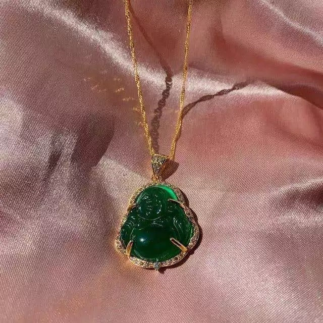 Jumbo Jade Buddha Necklace