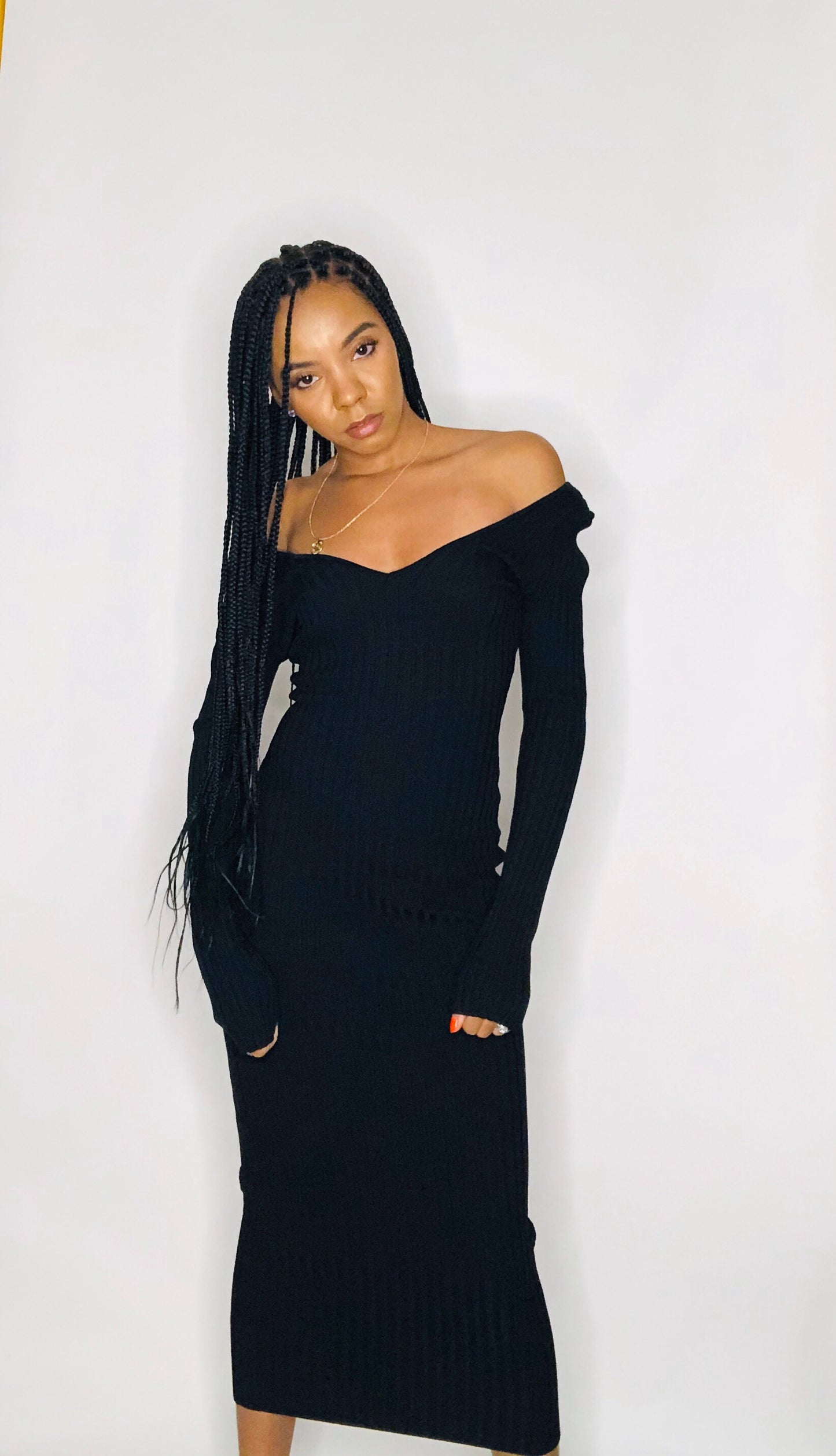 Fall off my shoulders maxi dress