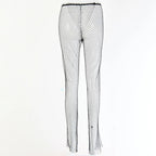 Night life fishnet rhinestones trousers